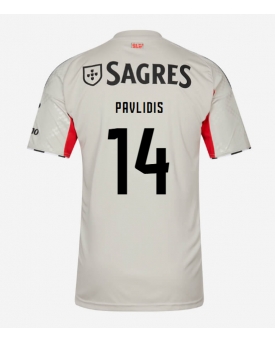 Benfica Vangelis Pavlidis #14 Maglia Gara Trasferta Repliche 2025-26 Maniche Corte